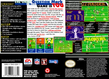 Madden NFL 95 (USA) box cover back